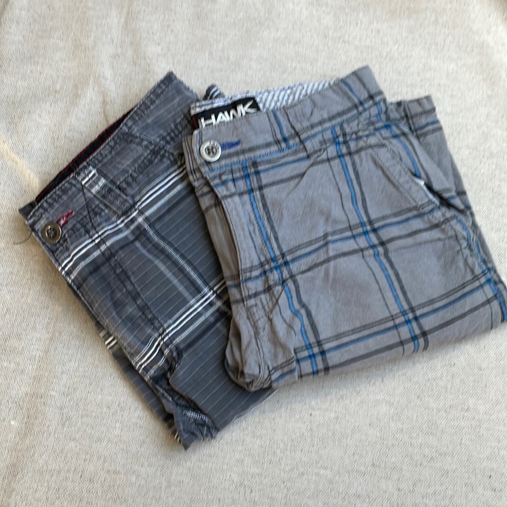 Two pairs Tony Hawk shorts size 14